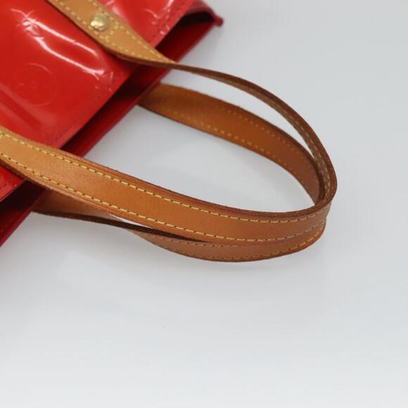 LOUIS VUITTON Monogram Vernis Reade PM Hand Bag Red Rouge M91088 - Picture 7 of 12